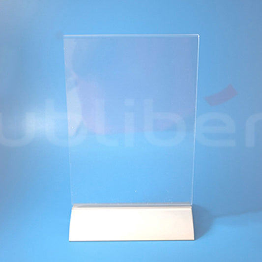 Acrílico Porta Menu – Base em Alumínio