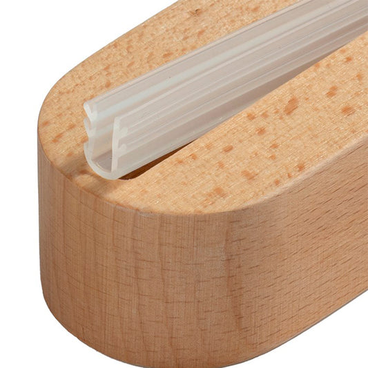 Acrílico Porta Menu – Vertical Base Madeira