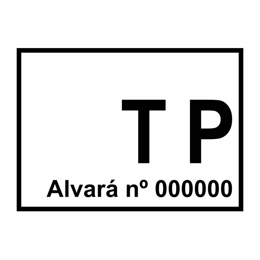4 Autocolantes | Placas TP Alvará