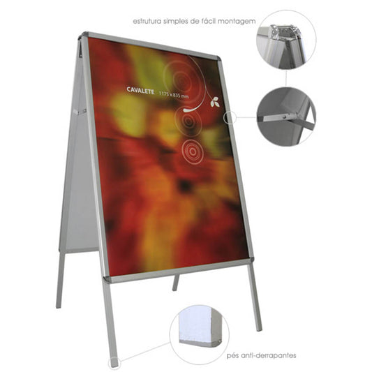 Cavalete Dupla Face Alumínio