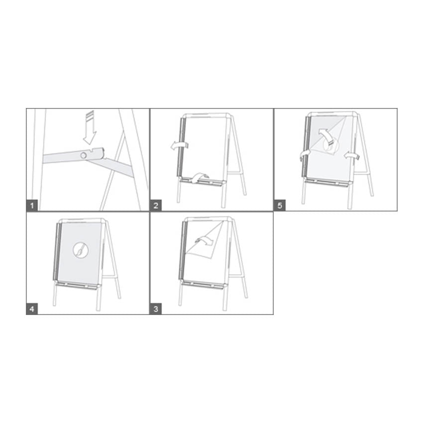 Cavalete Dupla Face Alumínio