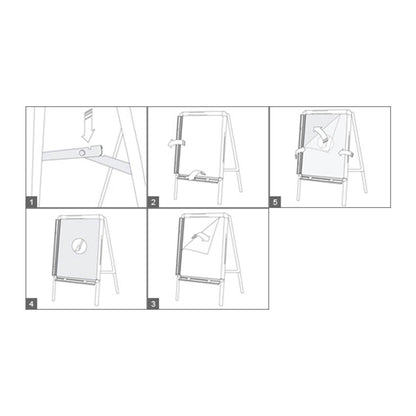 Cavalete Dupla Face Alumínio