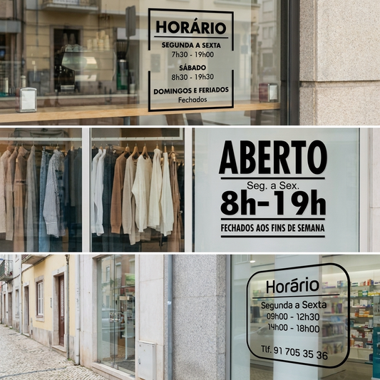 Horário em Autocolante