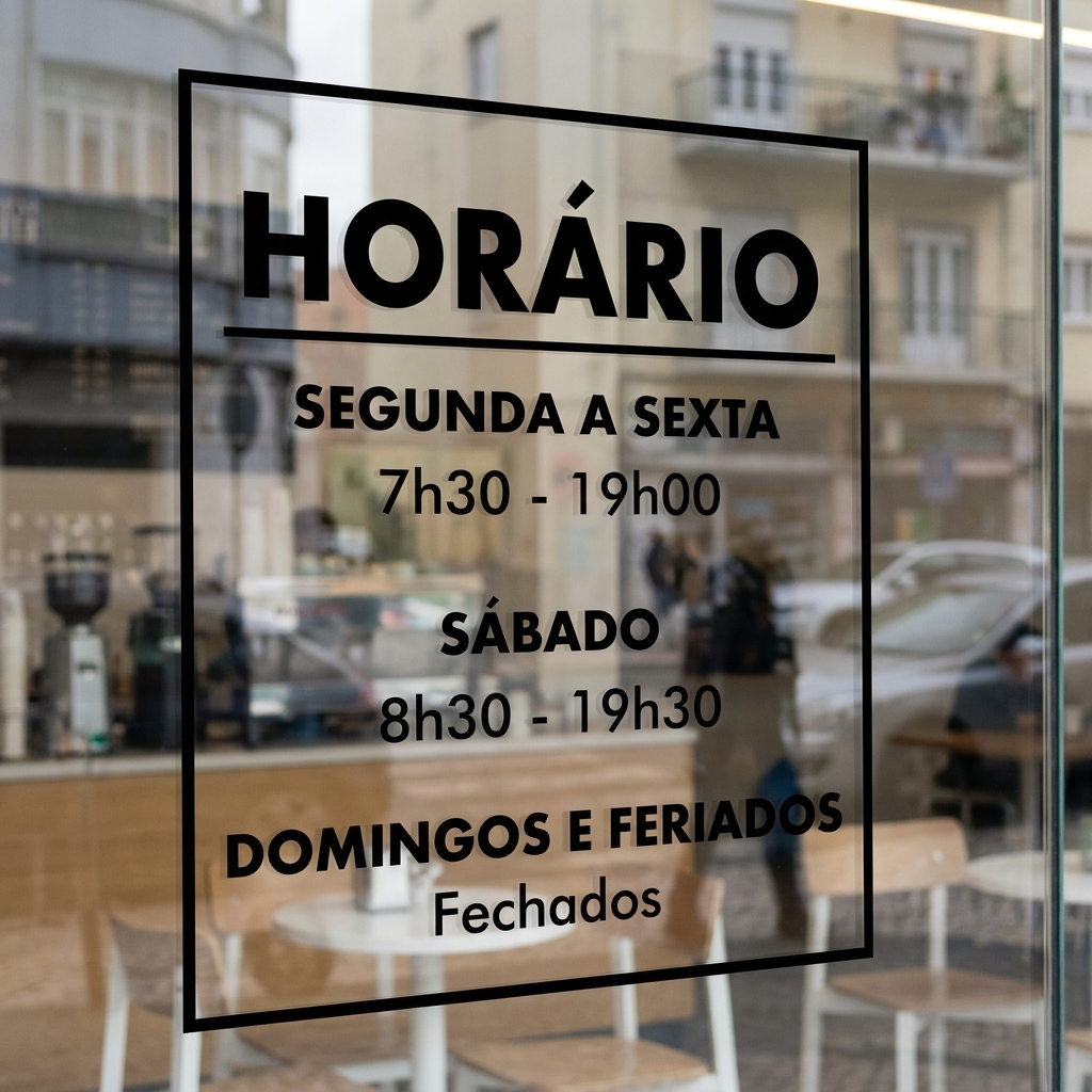 Horário em Autocolante