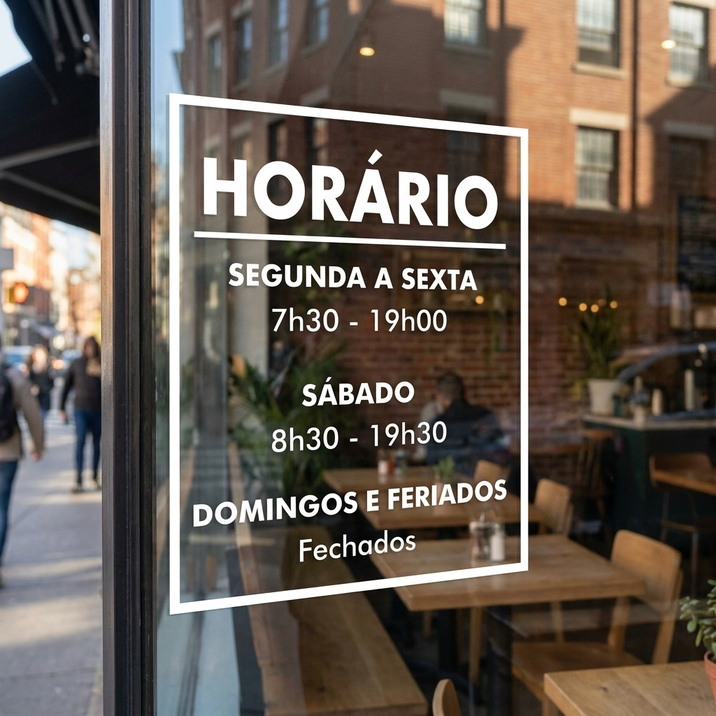 Horário em Autocolante