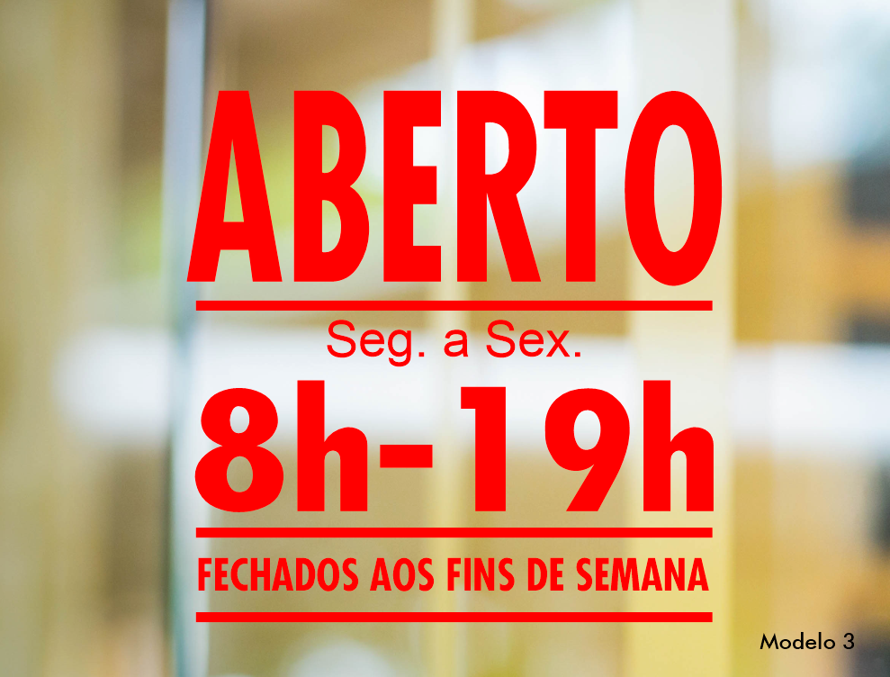 Horário em Autocolante