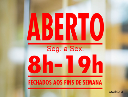 Horário em Autocolante