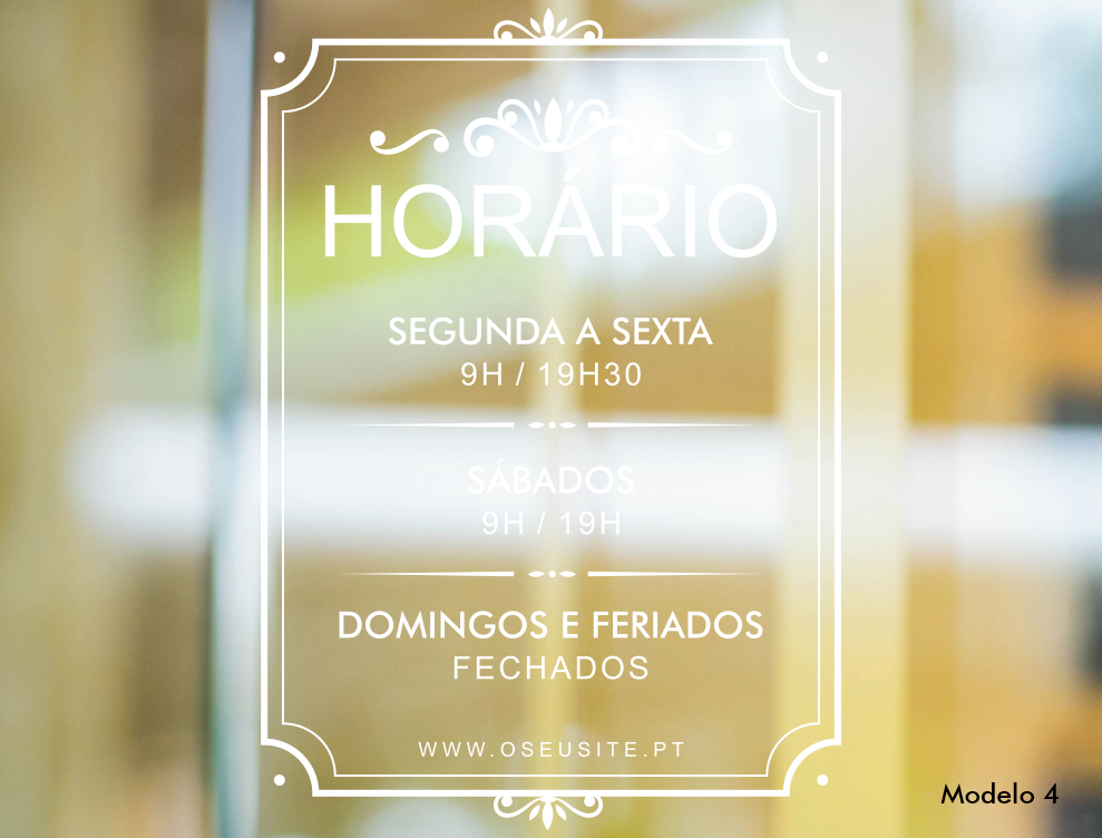 Horário em Autocolante