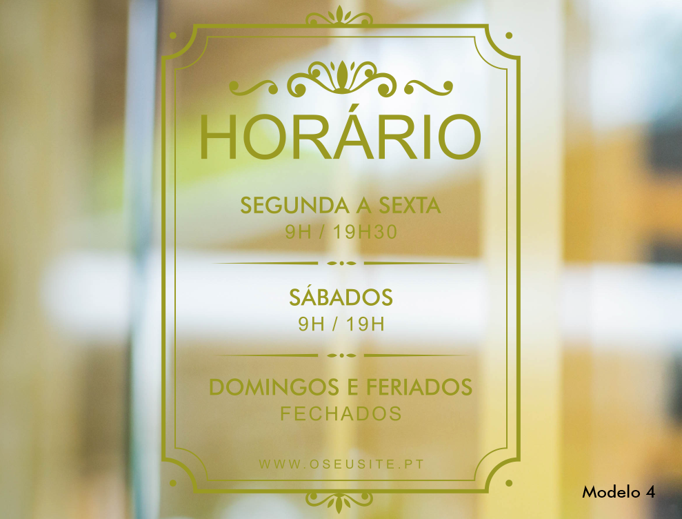 Horário em Autocolante