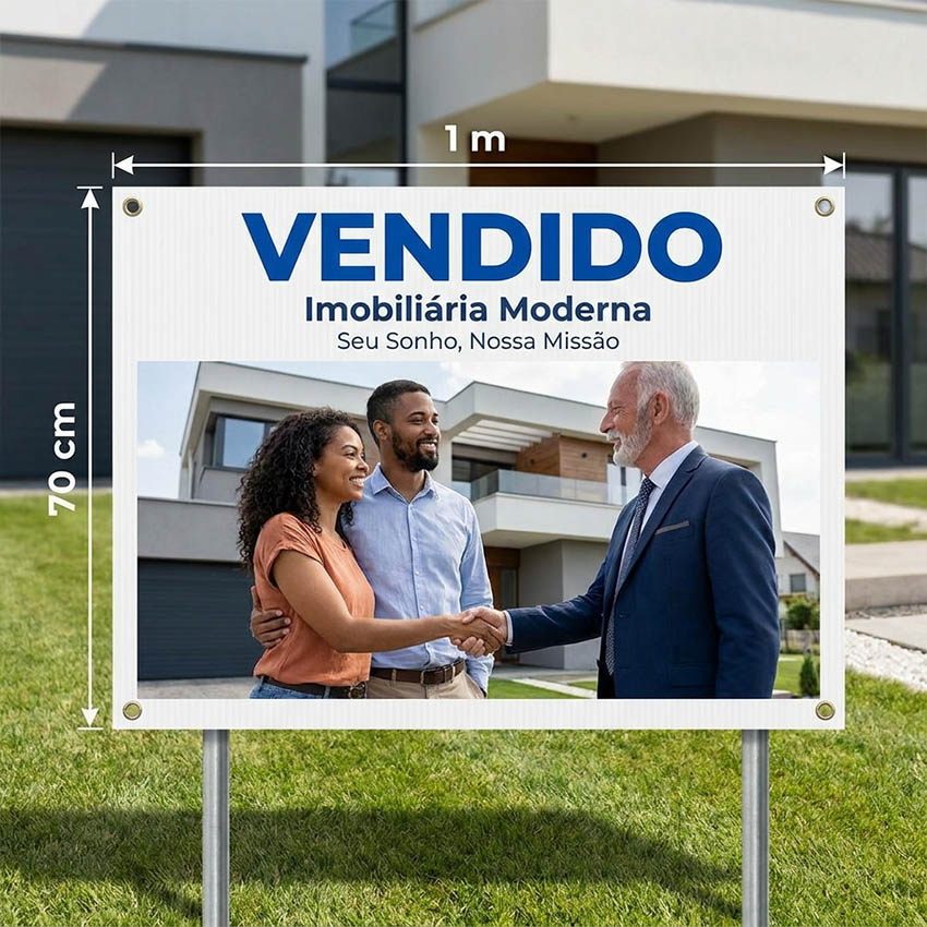 Placas PPA Imobiliária Rectangular