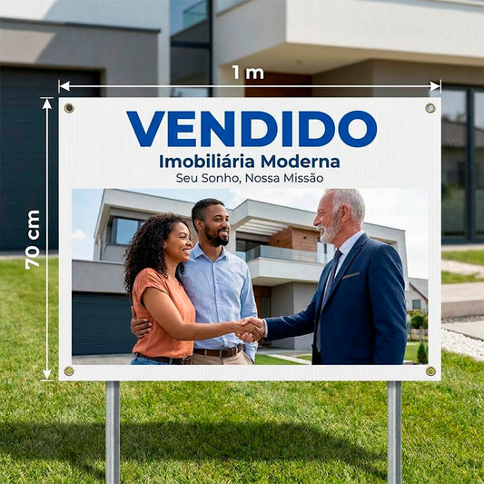 Placas PPA Imobiliária Rectangular