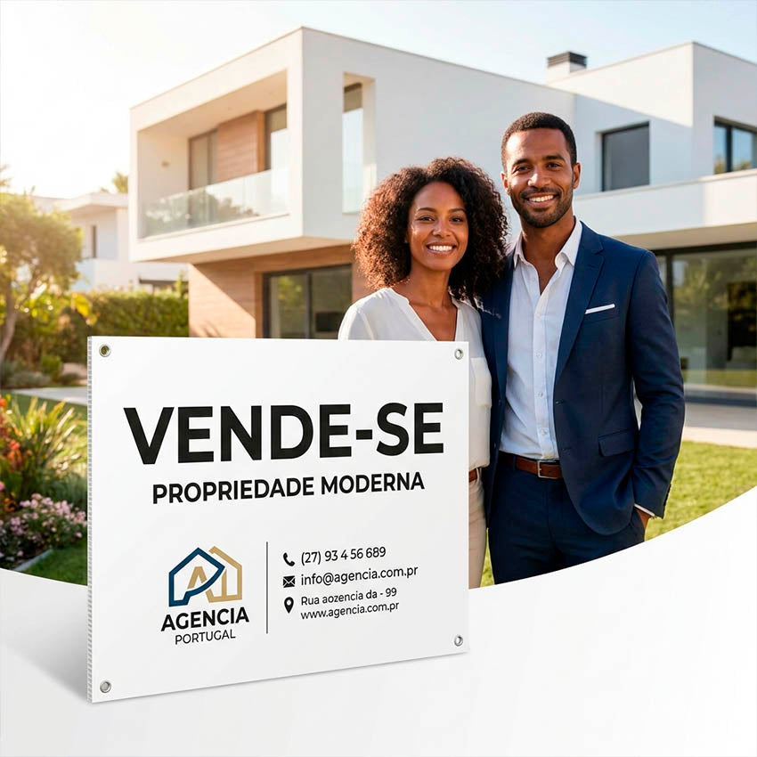 Placas PPA Imobiliária Rectangular