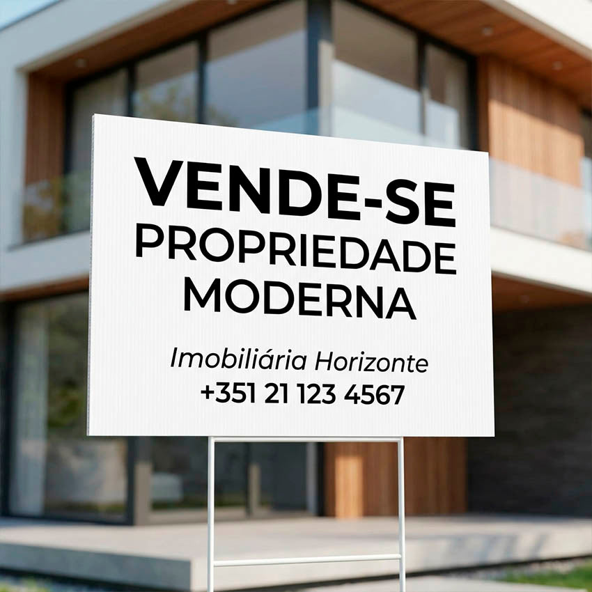 Placas PPA Imobiliária Rectangular