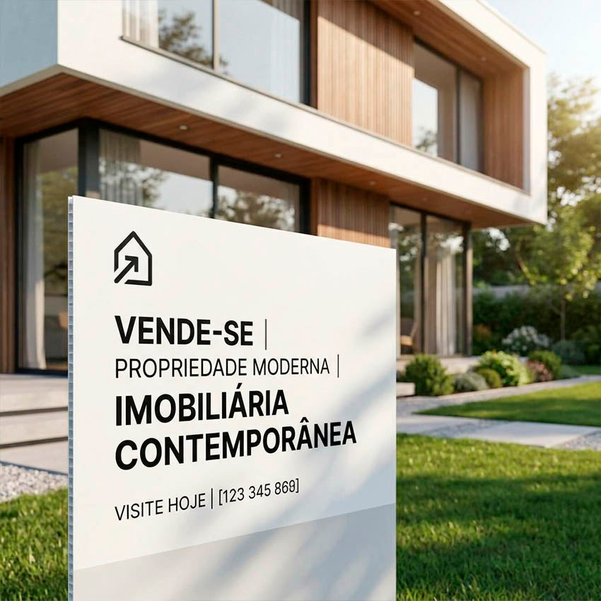 Placas PPA Imobiliária Rectangular