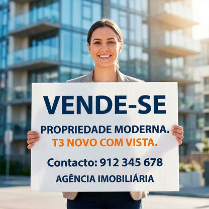Placas PPA Imobiliária Rectangular