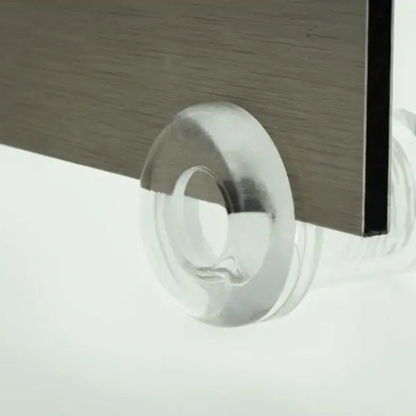 25 Fixadores Laterais em Plástico Transparente