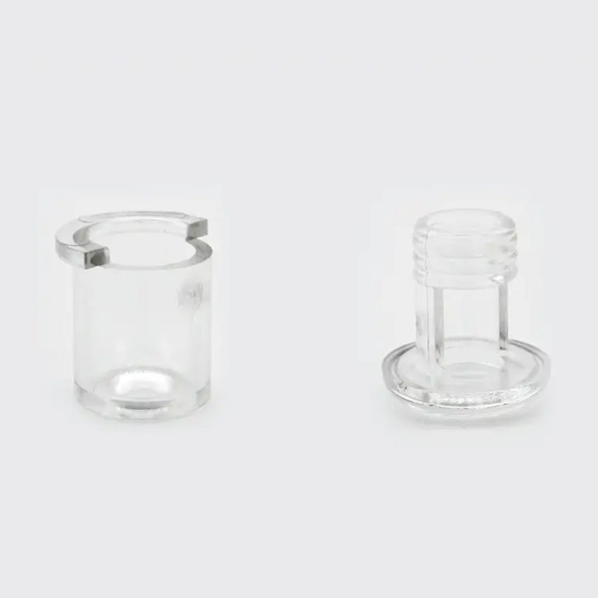 25 Fixadores Laterais em Plástico Transparente