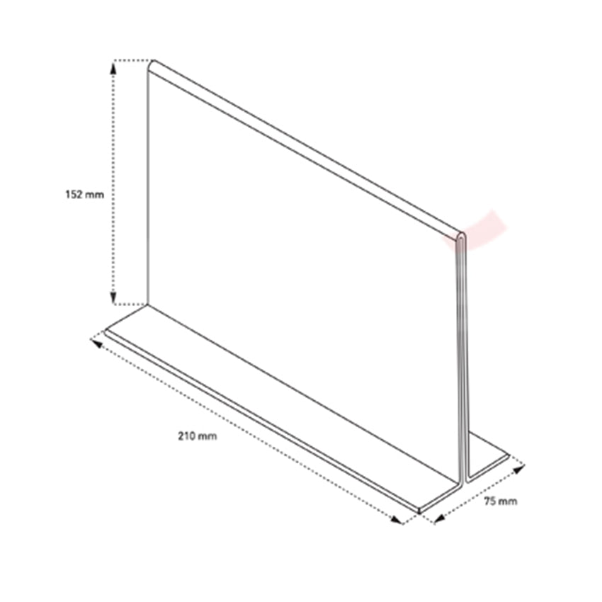 Acrílico Porta Menu – Formato T Horizontal