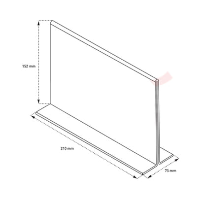 Acrílico Porta Menu – Formato T Horizontal