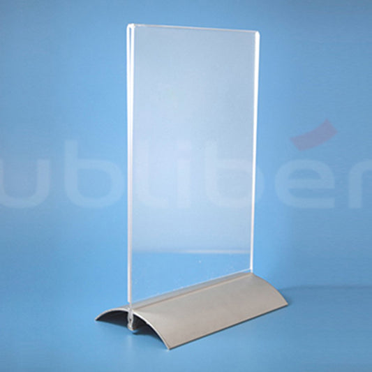 Acrílico Porta Menu – Base em Alumínio