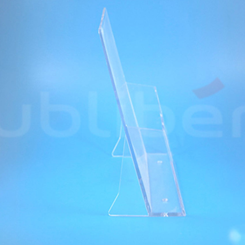 Acrílico Porta Folhetos com Bolsa – Vertical